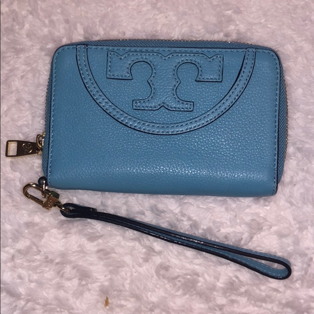 SOLD Light Blue Tory Burch Wristlet
